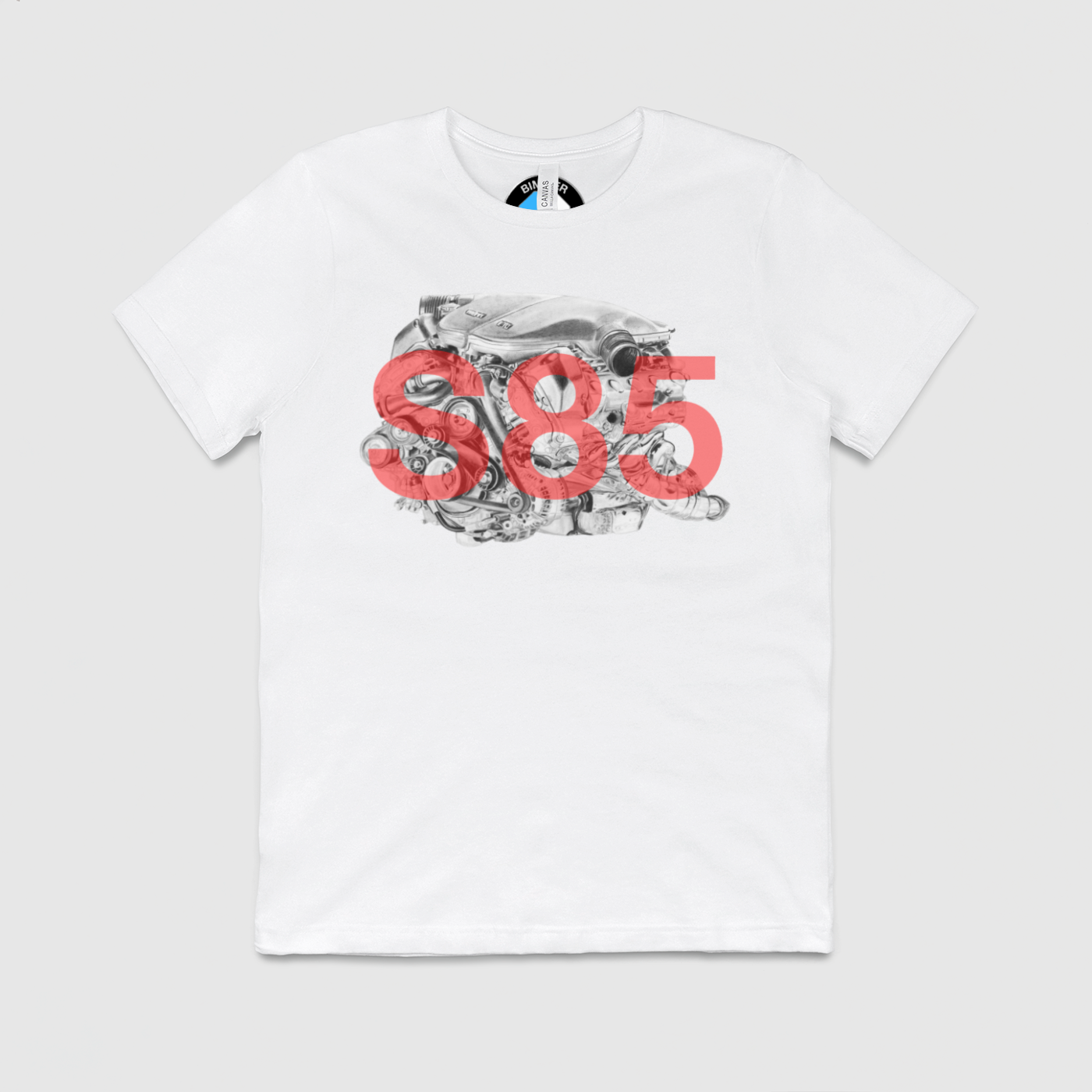 S85 Drawing with Text Mens Crew Tee