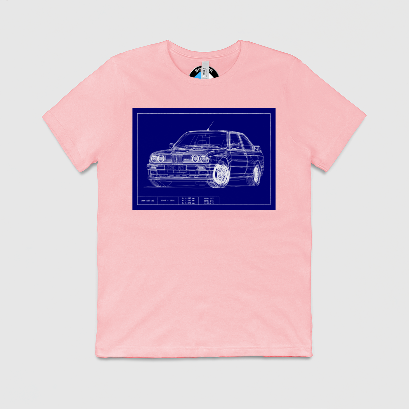 e30 M3 Blueprint Mens Crew Tee