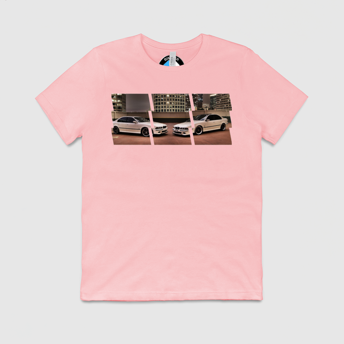 e39 Seeing Double Mens Crew Tee, Bella + Canvas