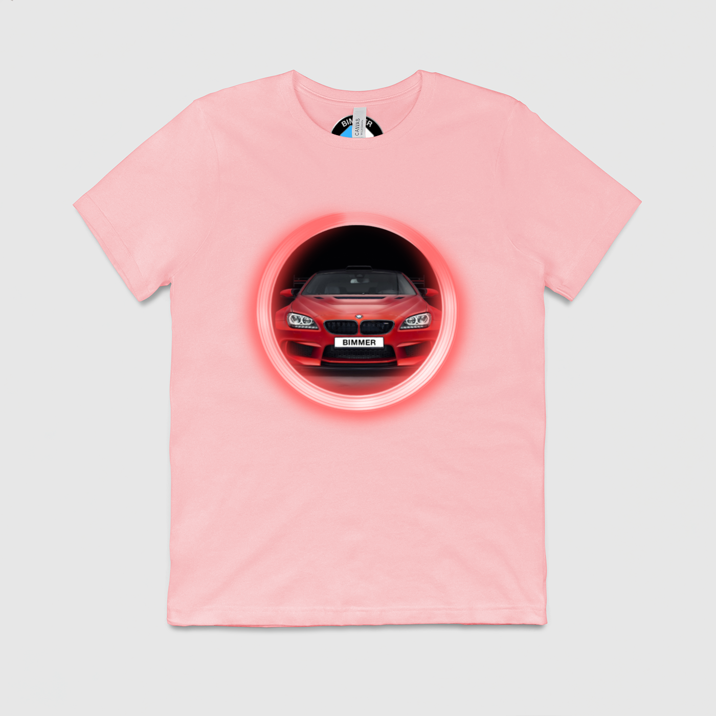 M6 Red Circle Glow Mens Crew Tee